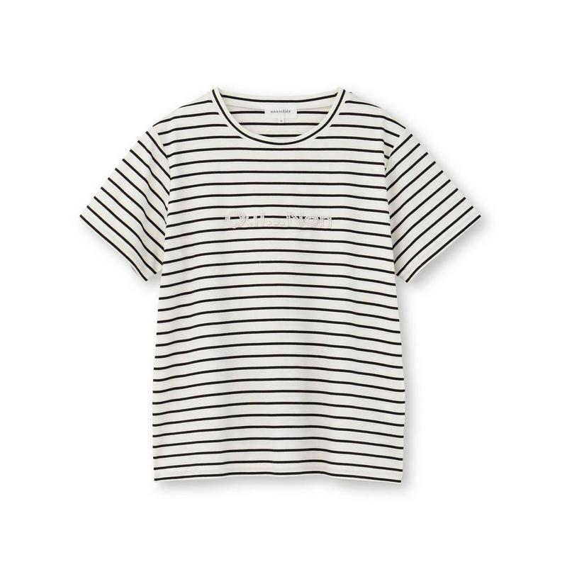 フェイクパールロゴＴシャツ