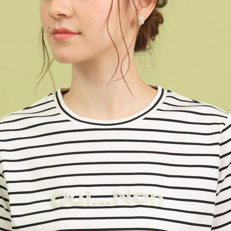 フェイクパールロゴＴシャツ