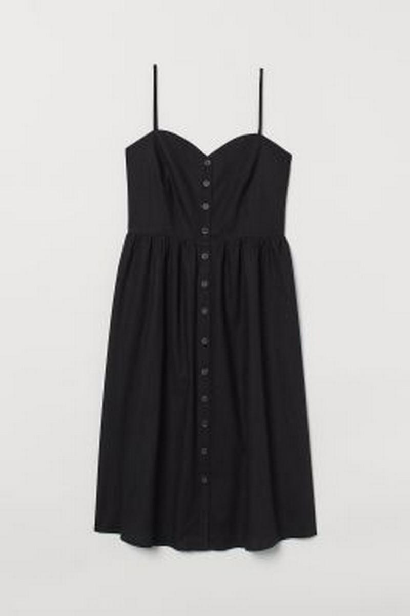 H&M+ リネンブレンドワンピース
