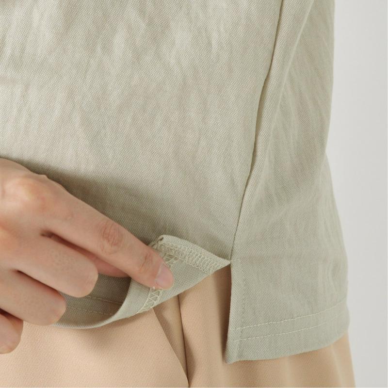 【通勤】ネックレス付き◎ねじり袖プルオーバー
