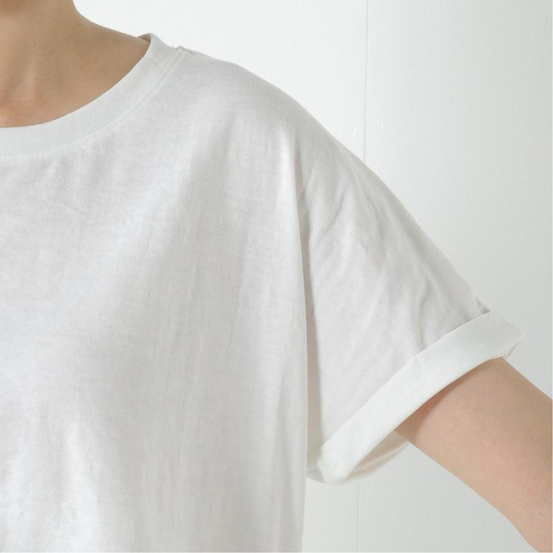 裾ラウンド布帛使いＴシャツ