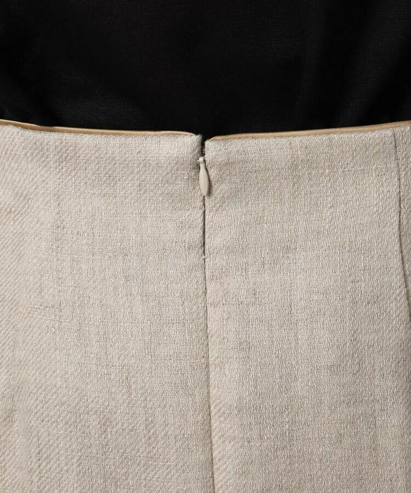 ビッグポケット麻混スカート