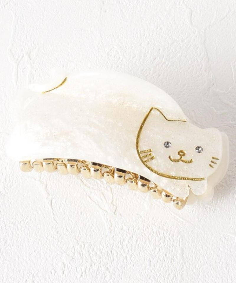 ラメ入り にゃんこバンスクリップ