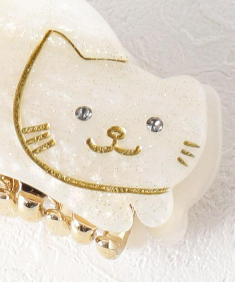 ラメ入り にゃんこバンスクリップ