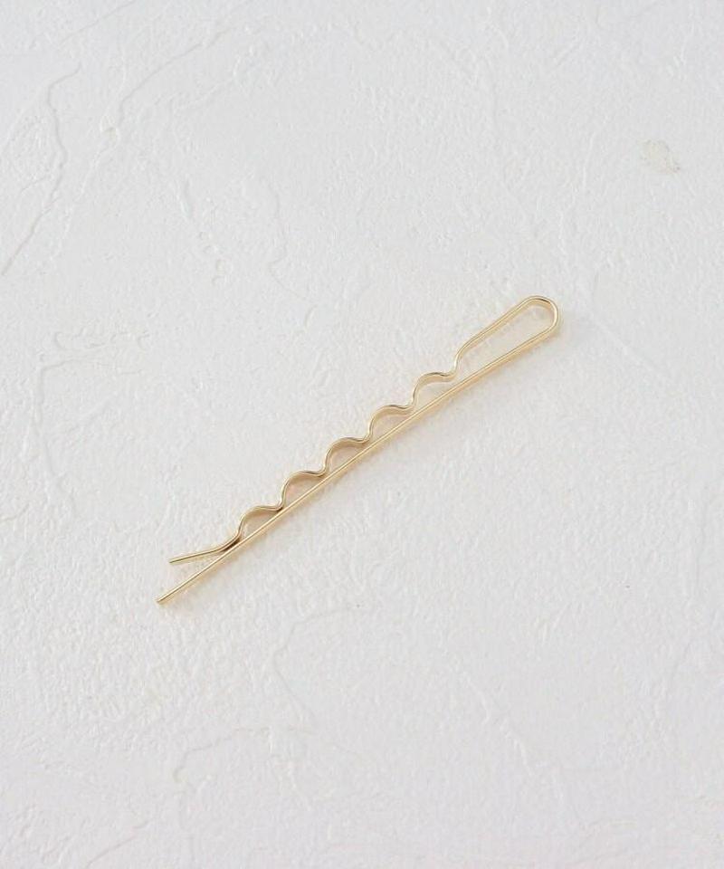 ストーンモチーフバレッタ＋ウェーブヘアピン