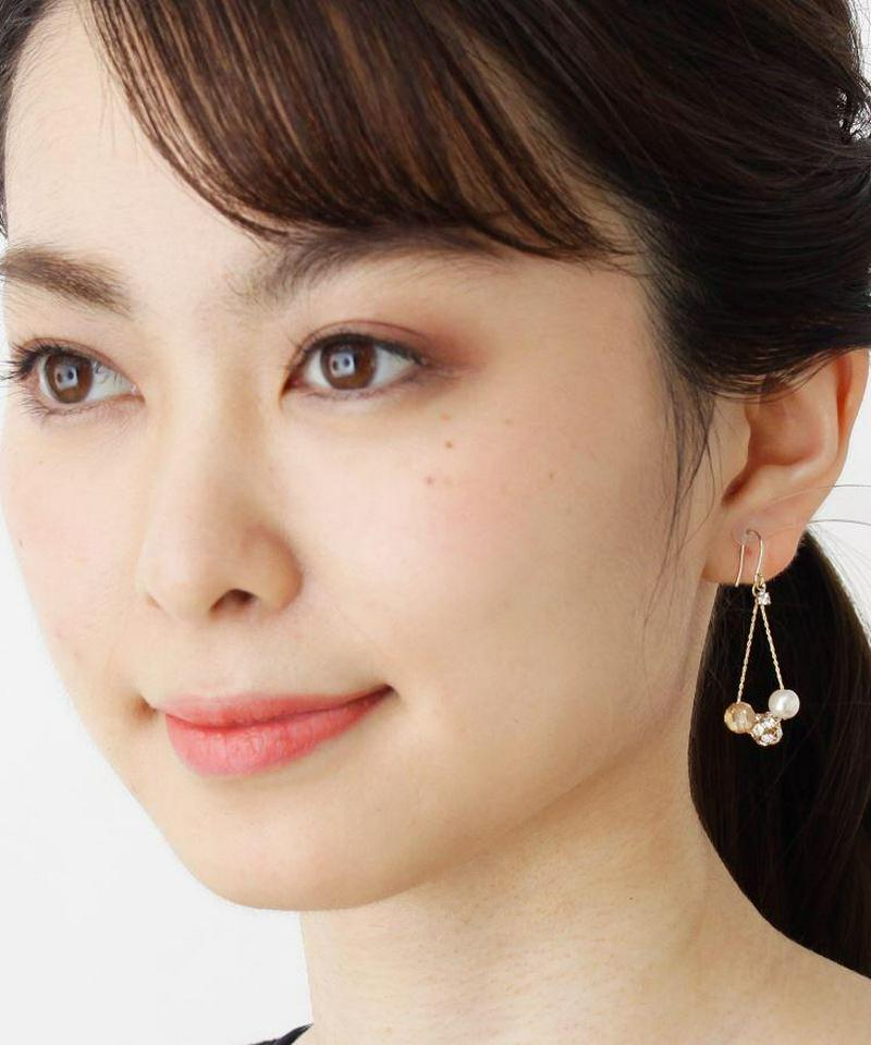 ミックスパーツつりピアス