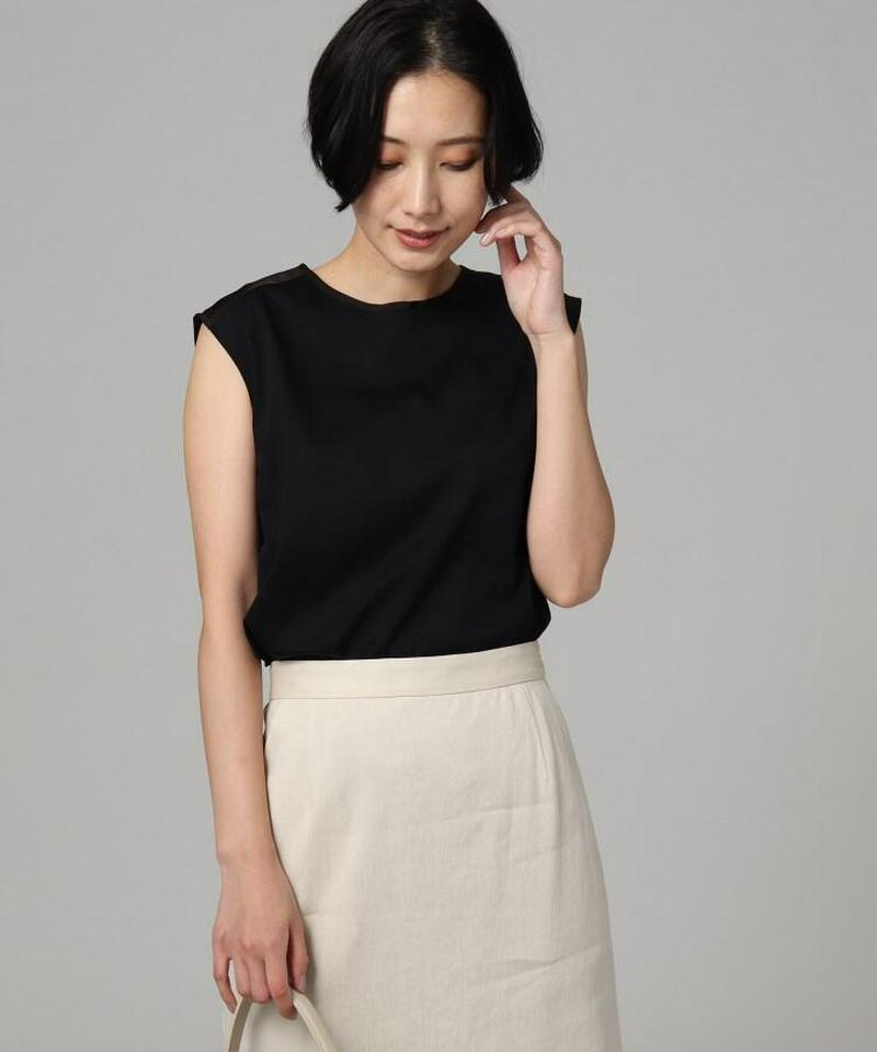 【洗える】前後差スムースタンクトップ