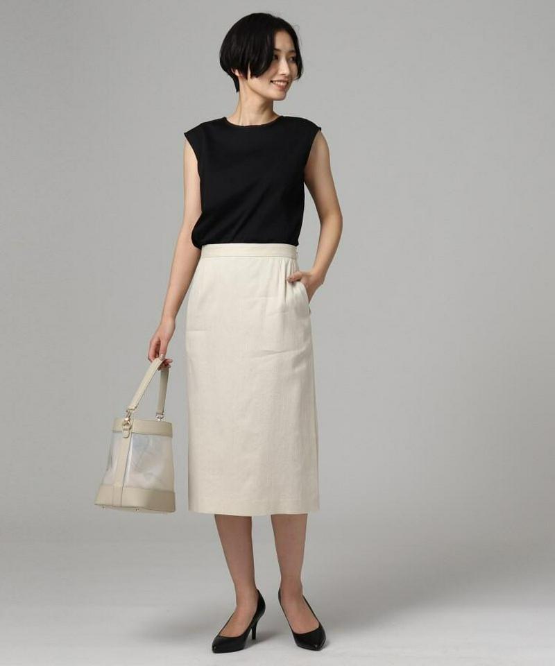 【洗える】前後差スムースタンクトップ