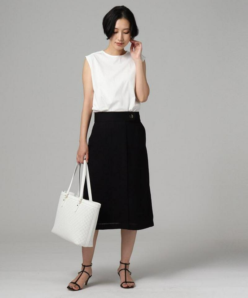 【洗える】前後差スムースタンクトップ