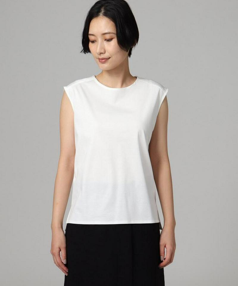 【洗える】前後差スムースタンクトップ