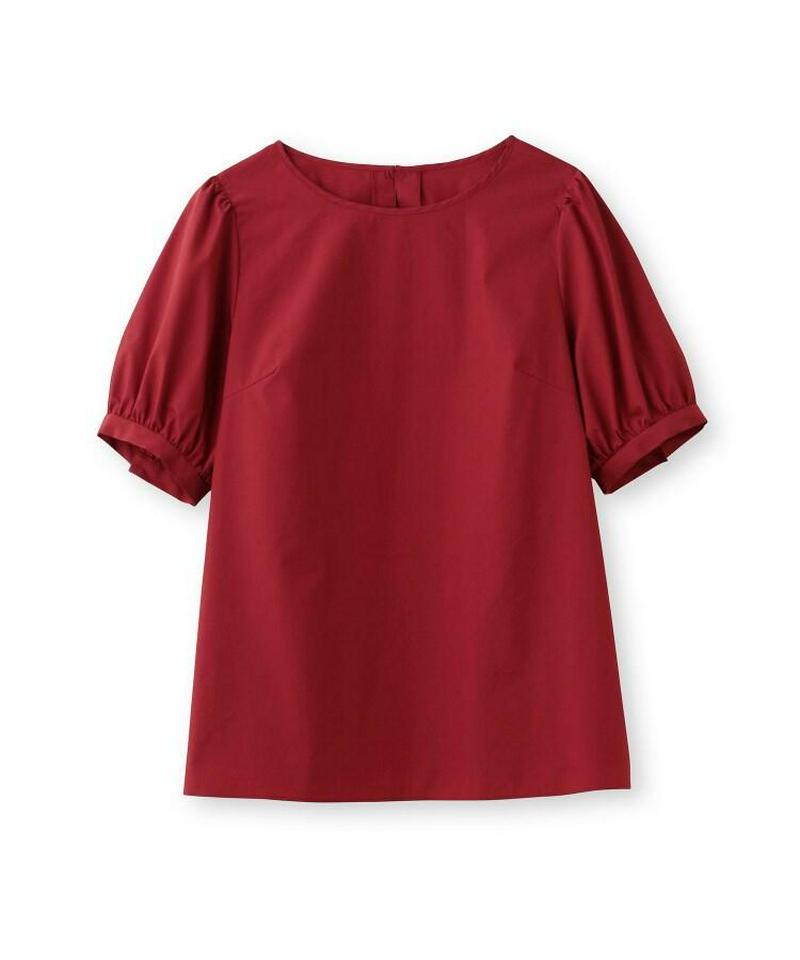 【洗える】タイプライターパフスリーブブラウス