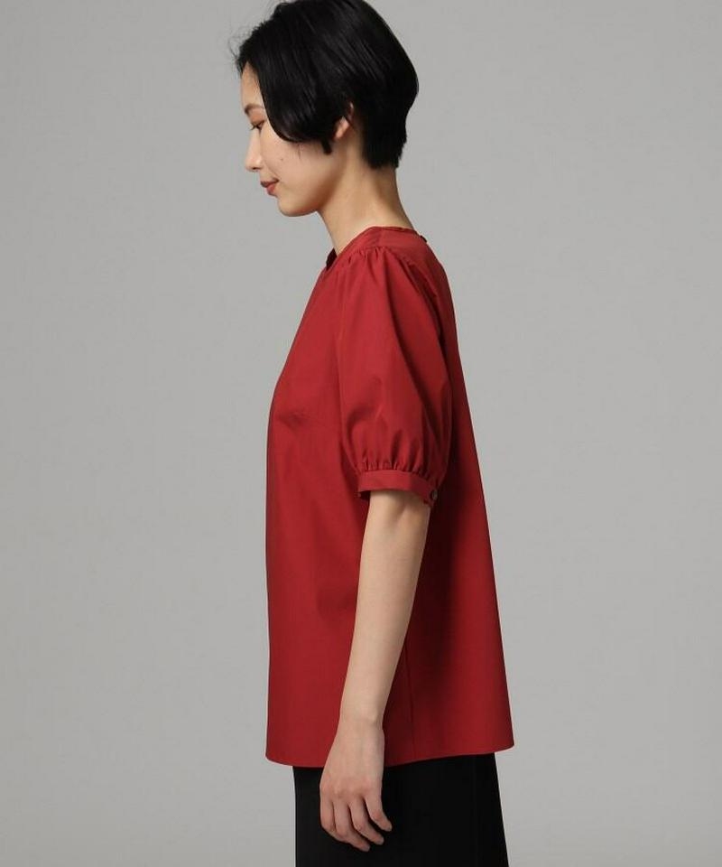 【洗える】タイプライターパフスリーブブラウス