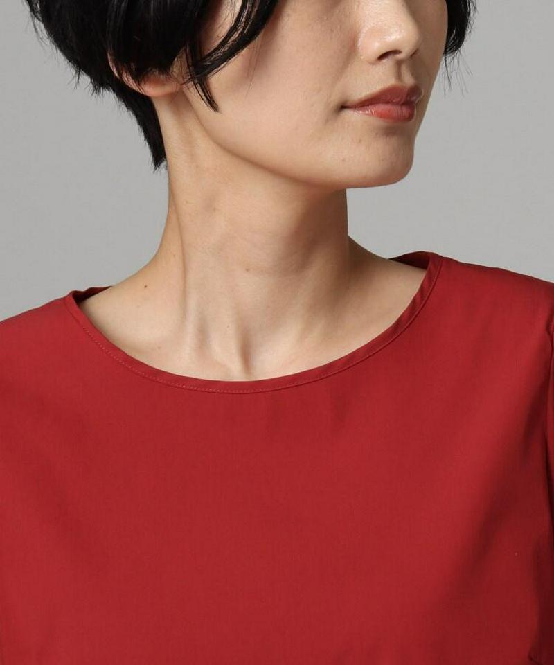 【洗える】タイプライターパフスリーブブラウス