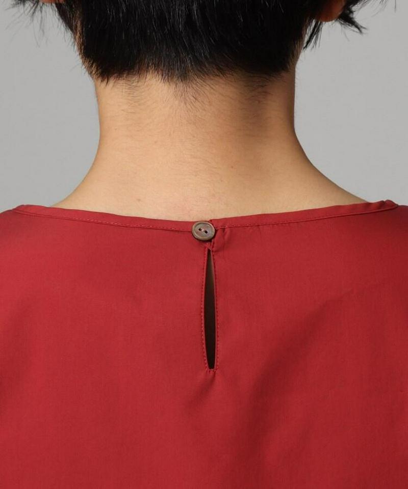 【洗える】タイプライターパフスリーブブラウス