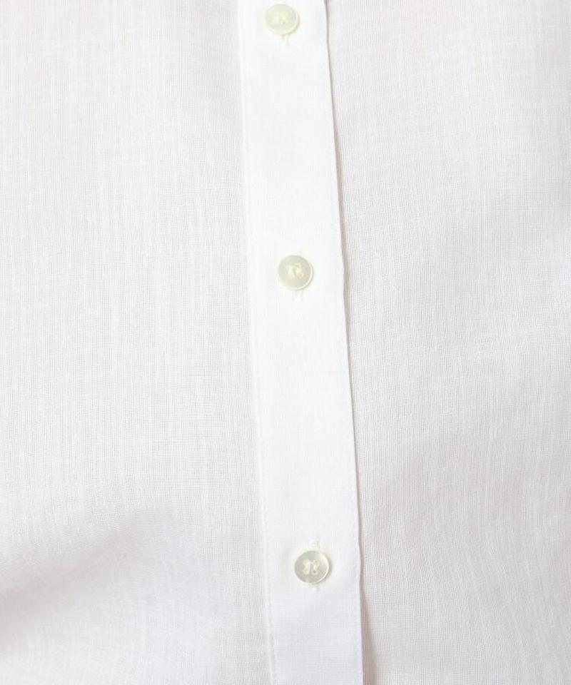リネン調ワイドスリーブシャツ