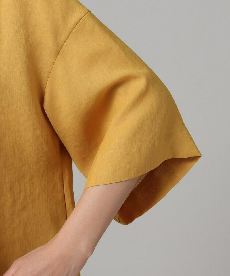 リネン調ワイドスリーブシャツ