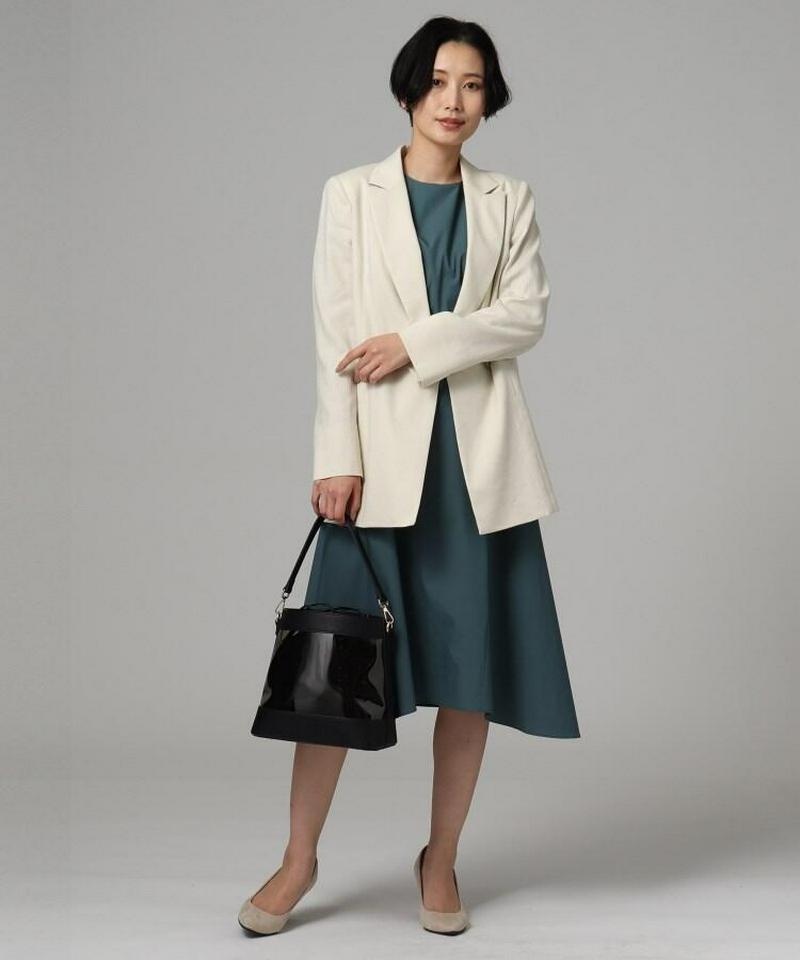 【洗える】タイプライターノースリーブワンピース