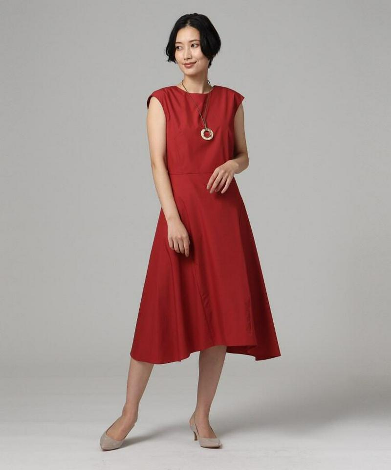 【洗える】タイプライターノースリーブワンピース