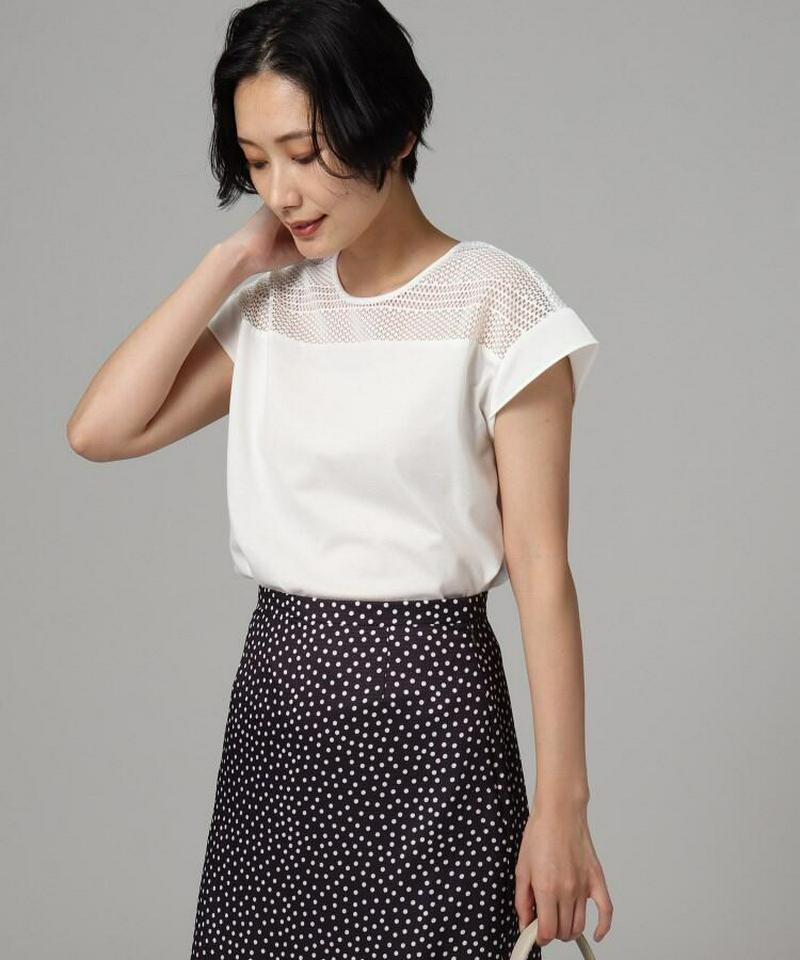 レースコットンブラウス