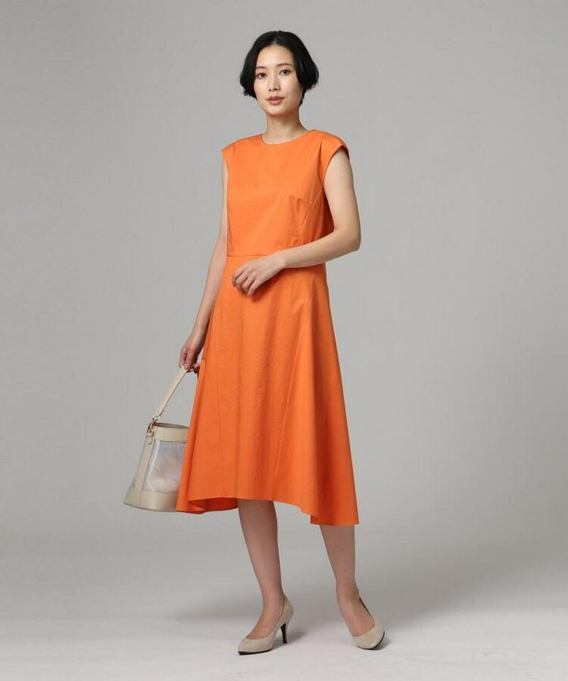 【洗える】コットンノースリーブワンピース