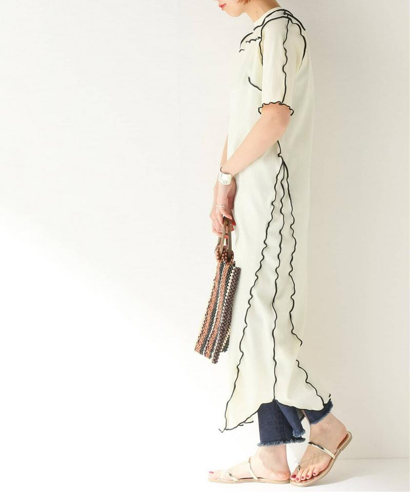 【NOMA t.d.】Rib Long Dress：ワンピース