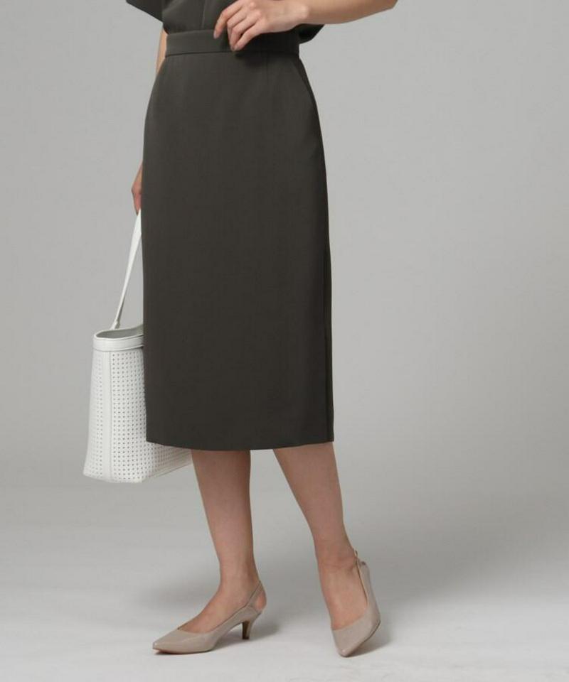 【洗える】ダブルクロスタイトスカート