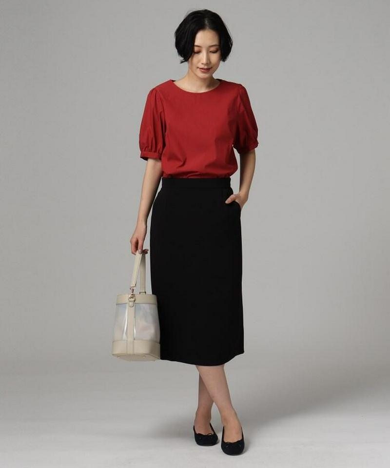 【洗える】ダブルクロスタイトスカート