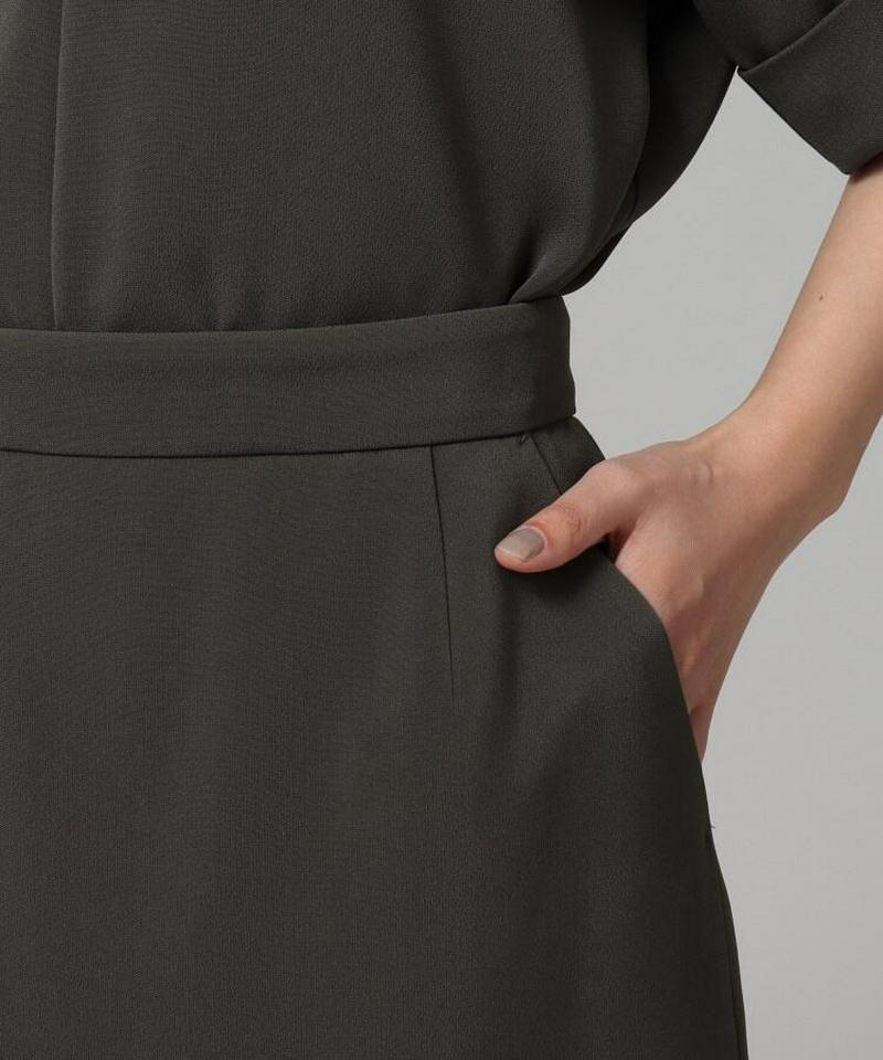 【洗える】ダブルクロスタイトスカート