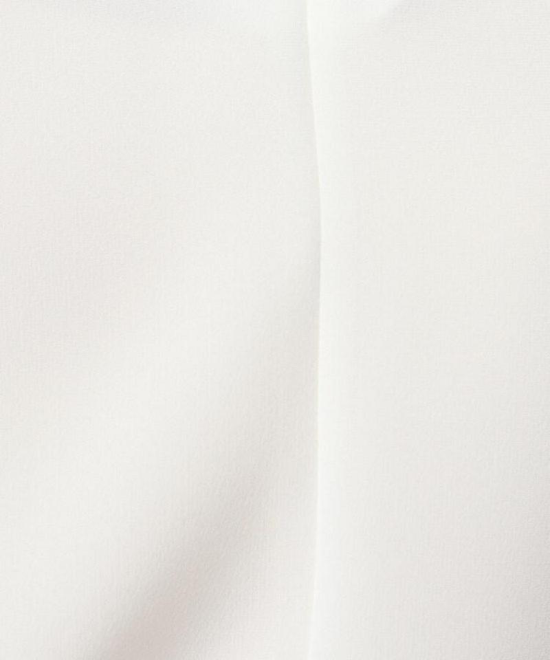 【洗える】ダブルクロススリットネックブラウス