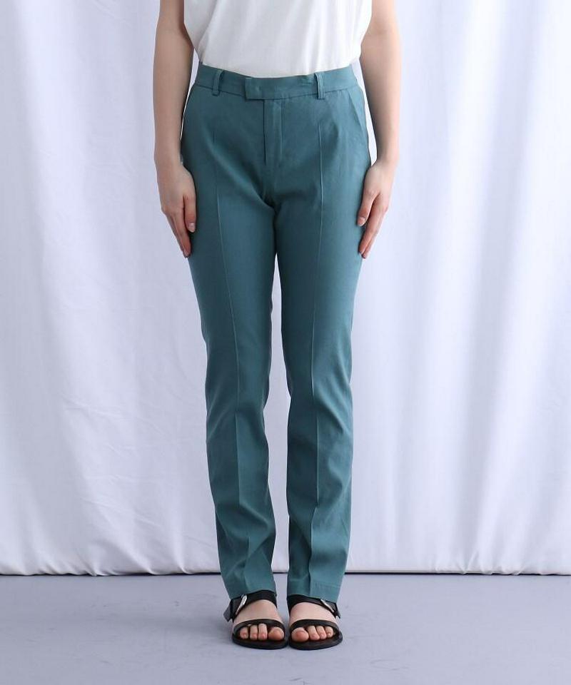 リネンストレッチテーパードパンツ