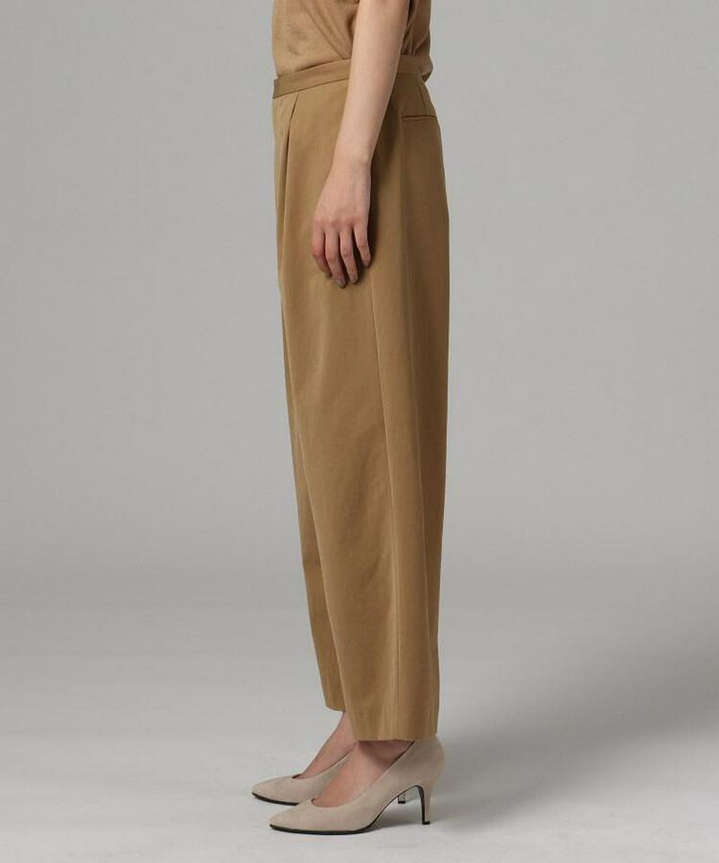 【洗える】セミワイドタックパンツ