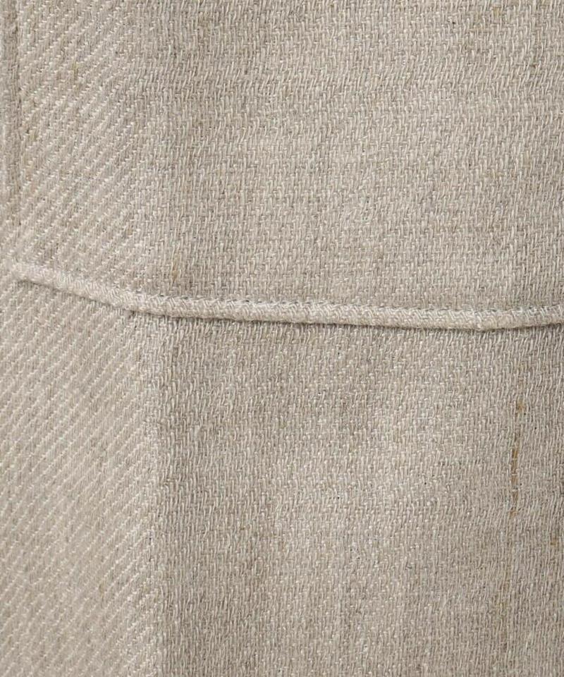 ビッグポケット麻混ワイドパンツ