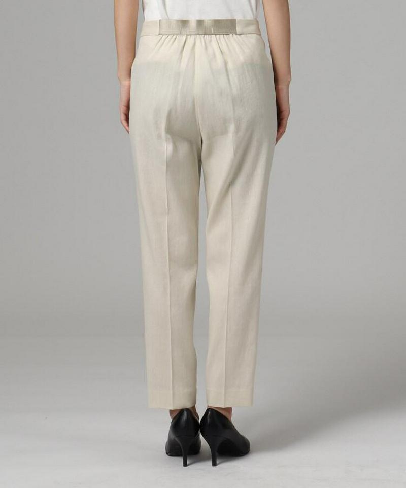 麻ブレンドテーパードパンツ