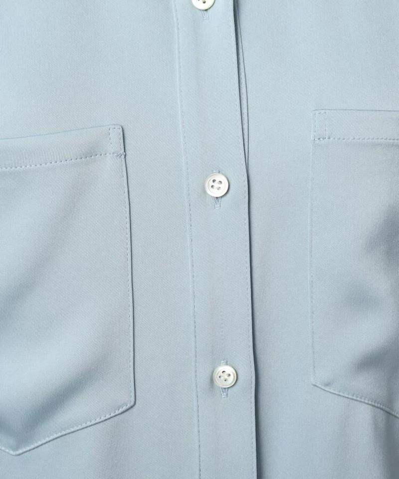 サテンワイドスリーブシャツ