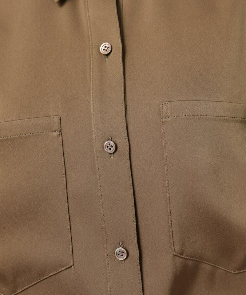 サテンワイドスリーブシャツ