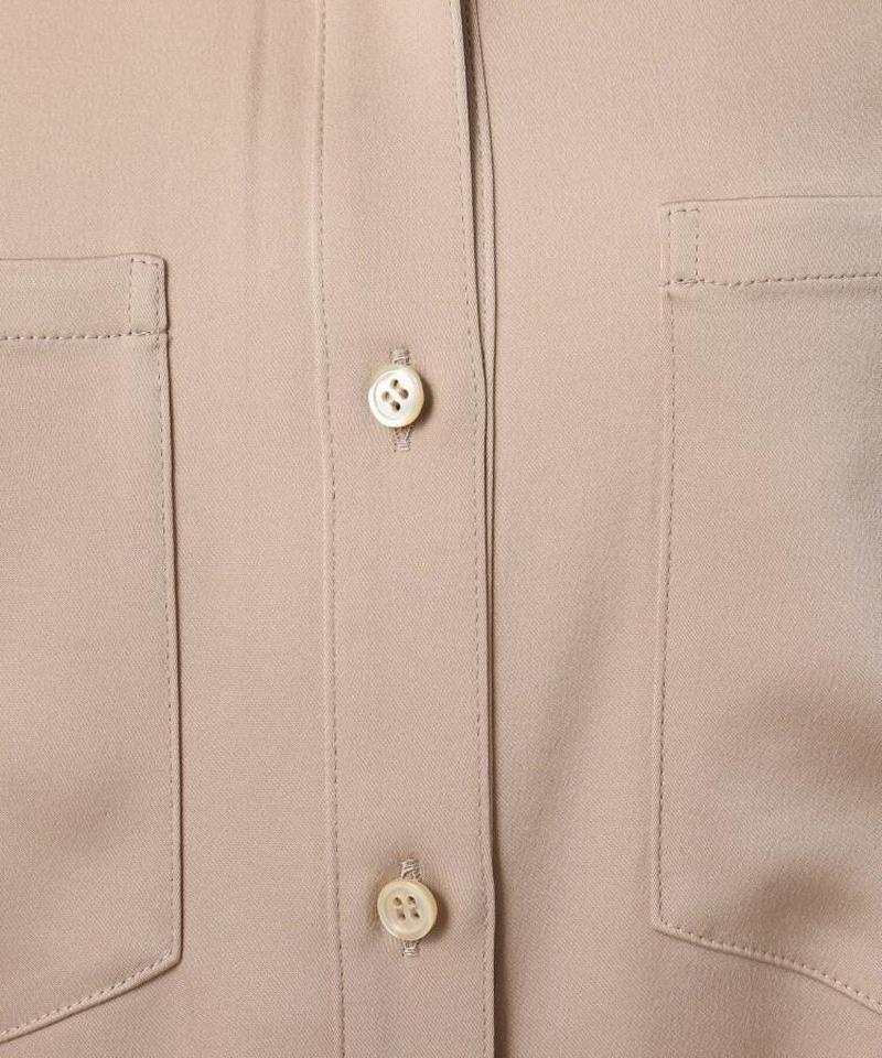 サテンワイドスリーブシャツ