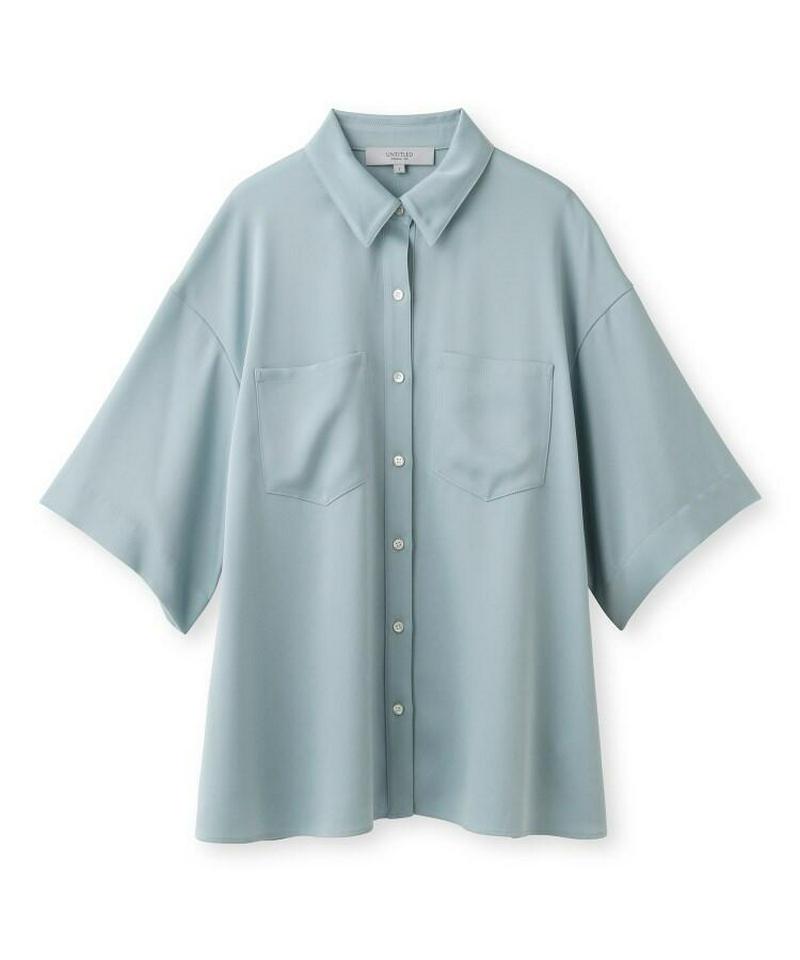 サテンワイドスリーブシャツ