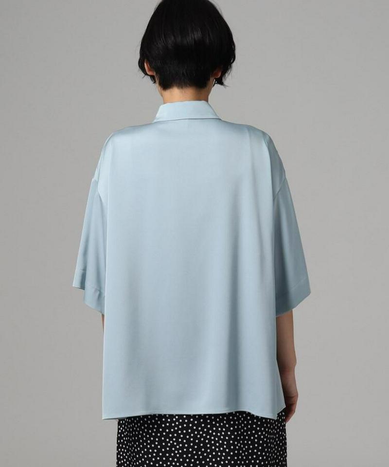 サテンワイドスリーブシャツ