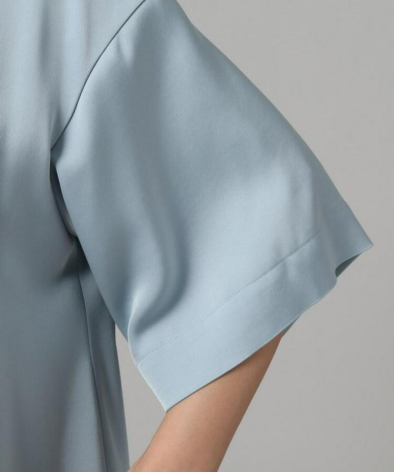 サテンワイドスリーブシャツ