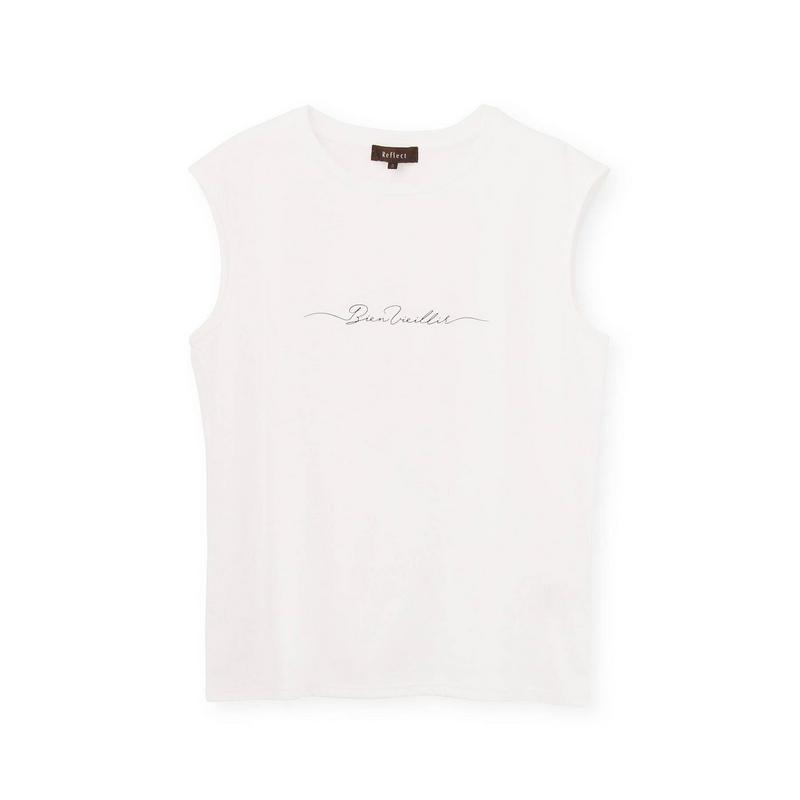 【洗える】ノースリーブロゴＴシャツ