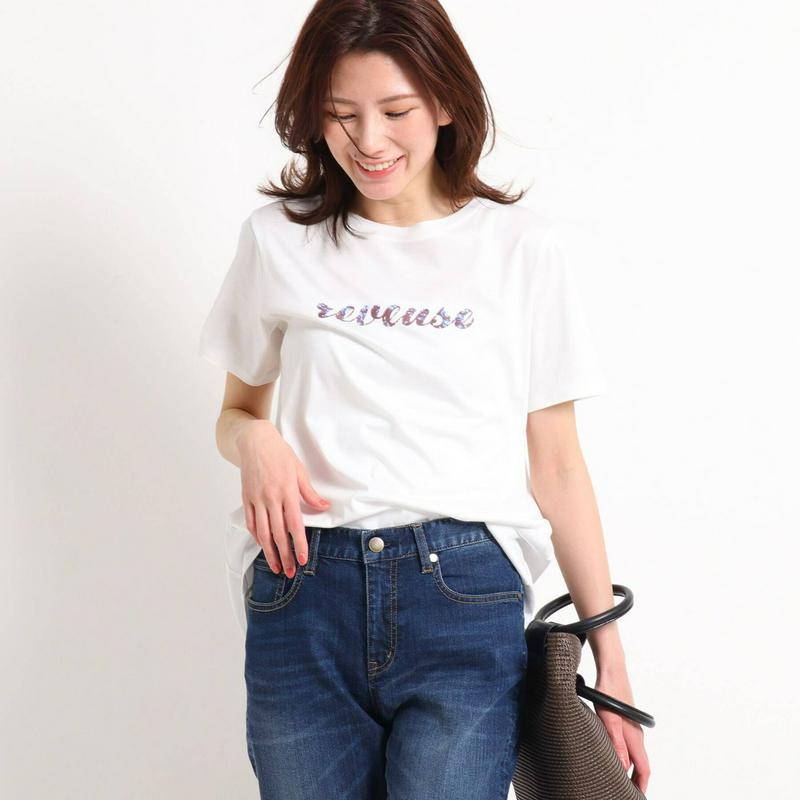 【洗える】プリントロゴＡラインＴシャツ