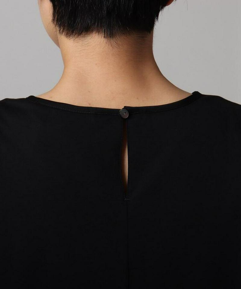 【洗える】裾レーススムースコットンワンピース