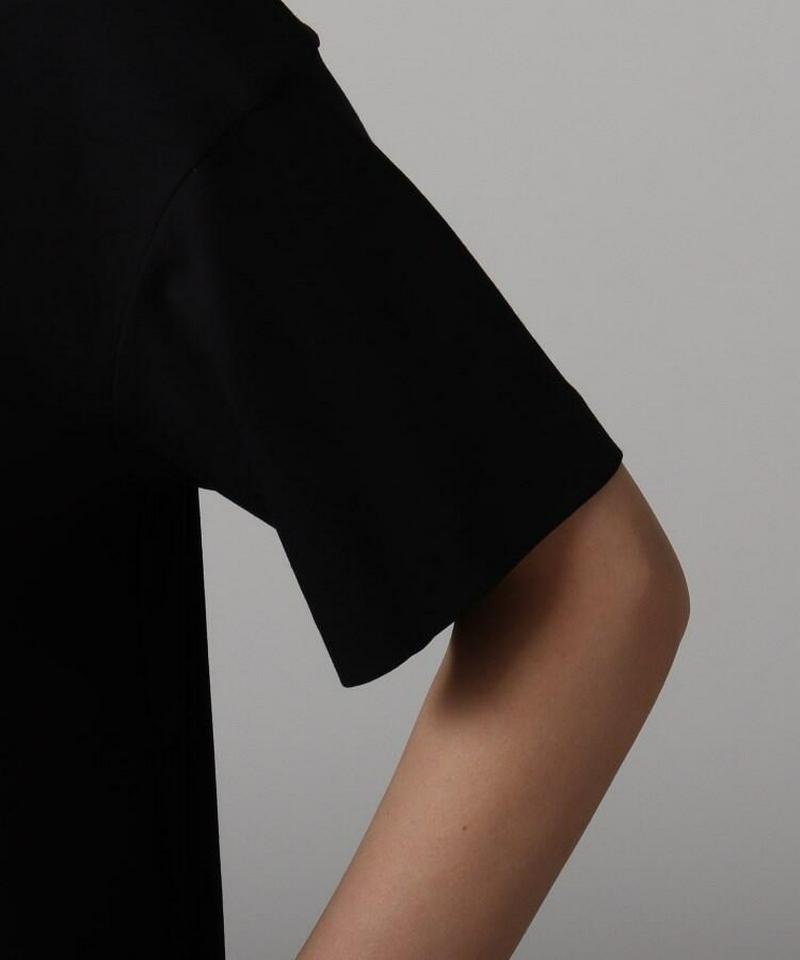 【洗える】裾レーススムースコットンワンピース