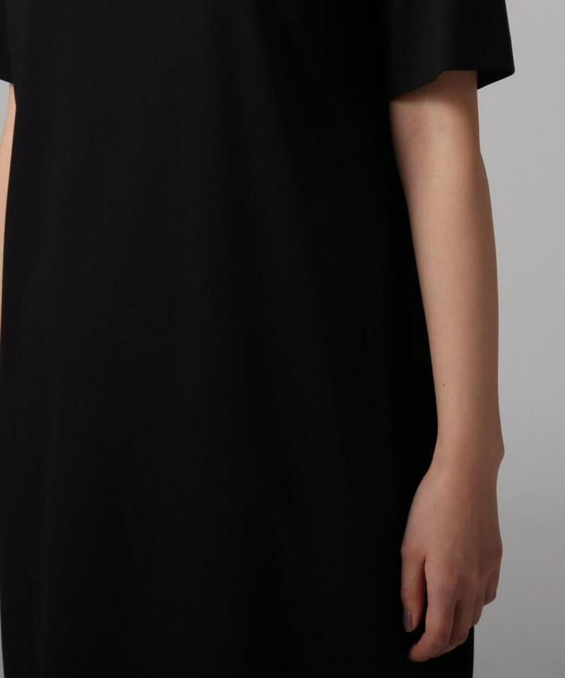 【洗える】裾レーススムースコットンワンピース