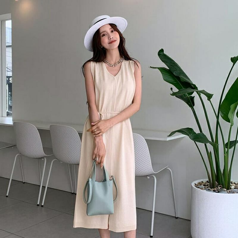 Vネックドロストニットワンピース・全3色・b55908 レディース 【ops】【ワンピース ロング ロングワンピース スリーブレ