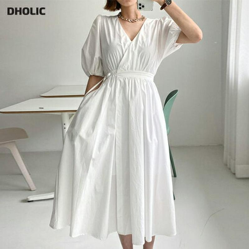 フレアラップワンピース・全3色・b55907 レディース 【ops】【ワンピース ロング ロングワンピース 半袖 ハーフスリーブ