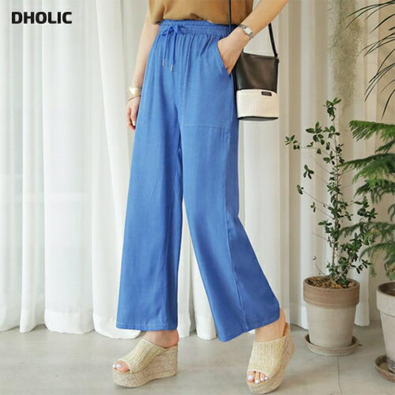 ドロストポケットワイドパンツ・全1色・b61933 レディース【pt】【ワイドパンツ ロングパンツ ワイド ロング パンツ ズボ