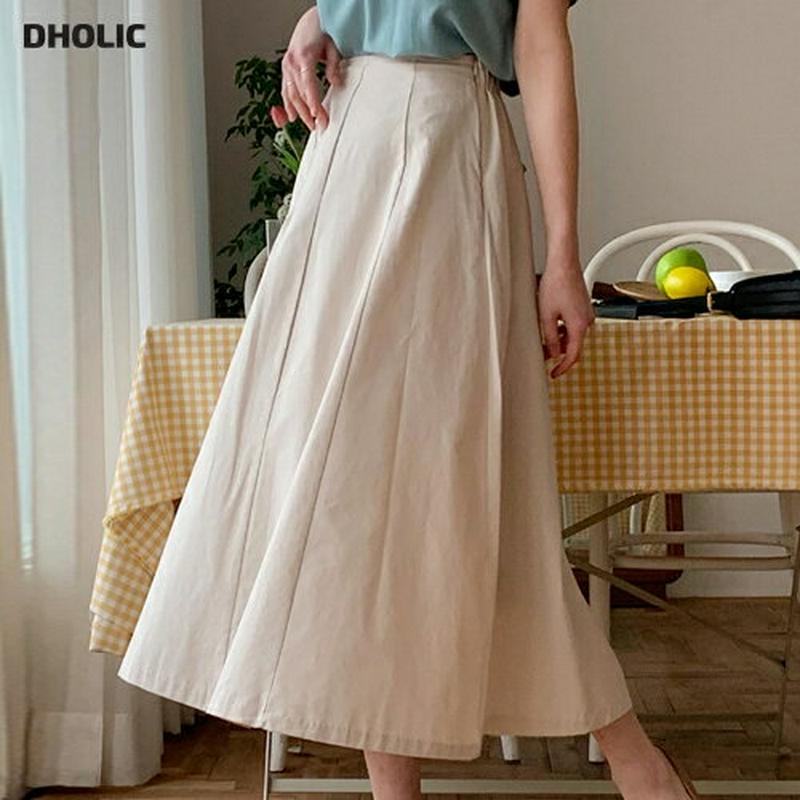 コットンAラインスカート・全3色・t59011 レディース 【sk】【スカート ロング ロングスカート Aライン コットン 単色