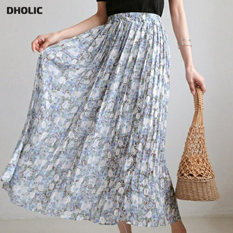 プリーツフローラルスカート・全2色・b59015 レディース 【sk】【スカート ロング ロングスカート プリーツ プリーツスカ