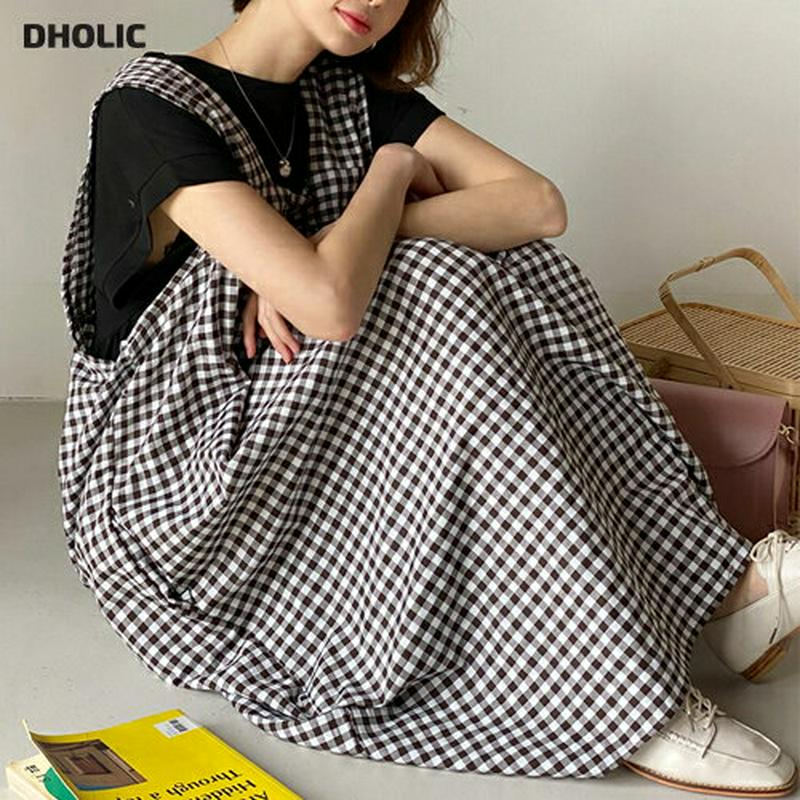 2TYPEスリーブレスワンピース・全4色・t59004 レディース 【ops】【ワンピース ロング ロングワンピース チェック 